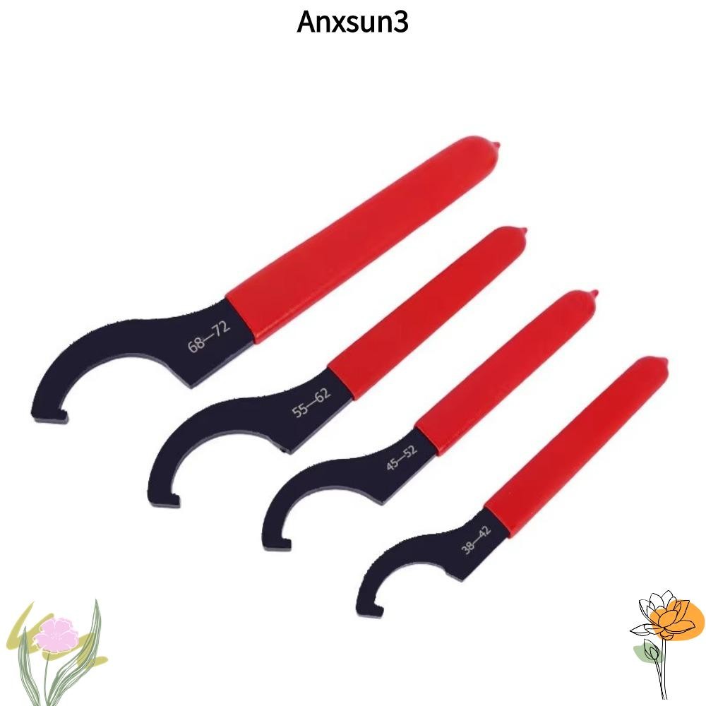ANXSUN3 Hook ประแจ Spanner สําหรับรอบ Nut C 45-48HRC ประแจเครื่องมือ,ประเภท 38-42 มม./45-52 มม./55-62 มม./68-72 มม.สีดํา Oxidized Anti Slip Handle เครื่องมือ