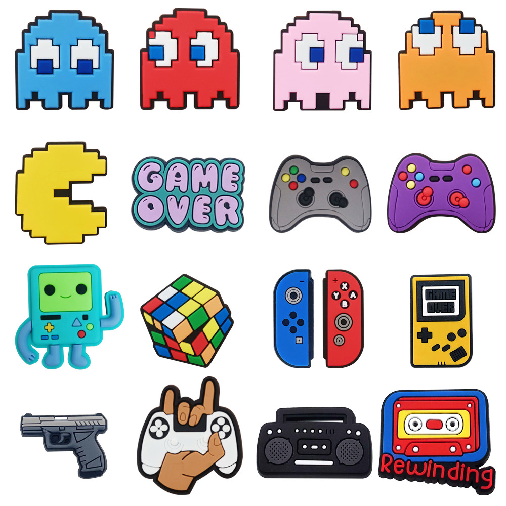 Hot 1 ชิ้นรองเท้า Charms Decrations เกมรองเท้าแตะหัวเข็มขัด PVC รองเท้าอุปกรณ์เสริมปุ่ม Pins