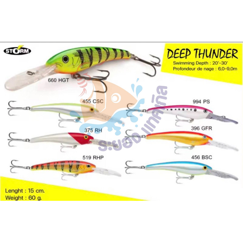 เหยื่อปลอม STORM DEEP THUNDER Lenght:15cm & Length:11cm.