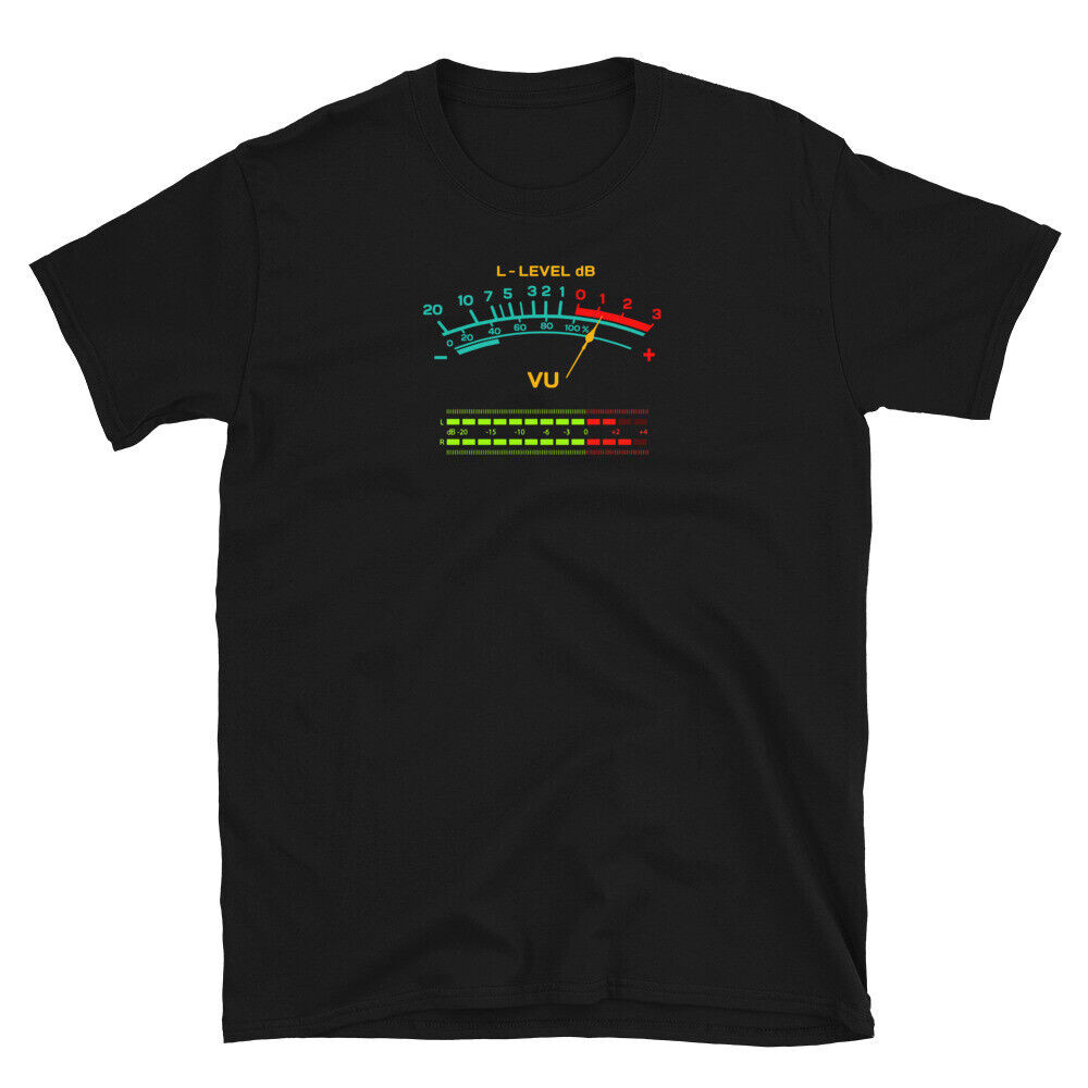 Retro Vu Meter Vintage Hi-Fi Audio Stereo Music Sound เสื้อยืด