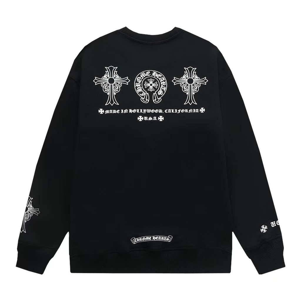 เสื้อกันหนาว คลาสสิก.Cross Print สำหรับผู้ชายและผู้หญิง ทำจากเนื้อผ้าพรีเมียม โค้ด 107-A