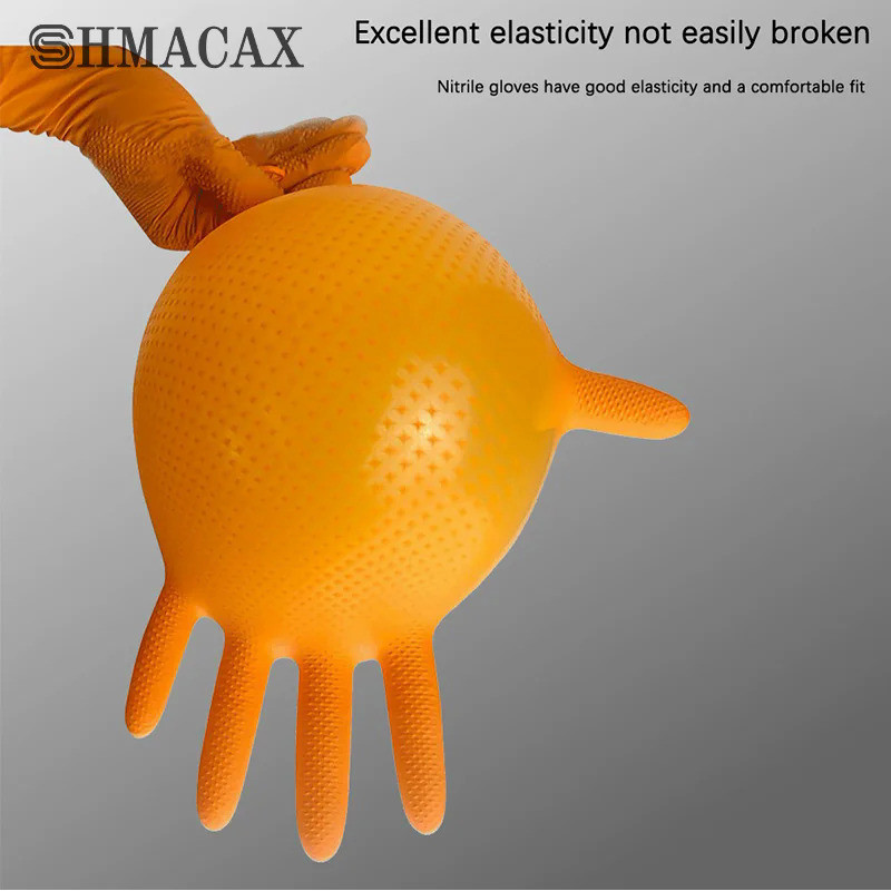 Multi-purpose Nitrile Gloves Mechanic Industrial Waterproof Safety Work Gloves Diamond Non-slip Mech