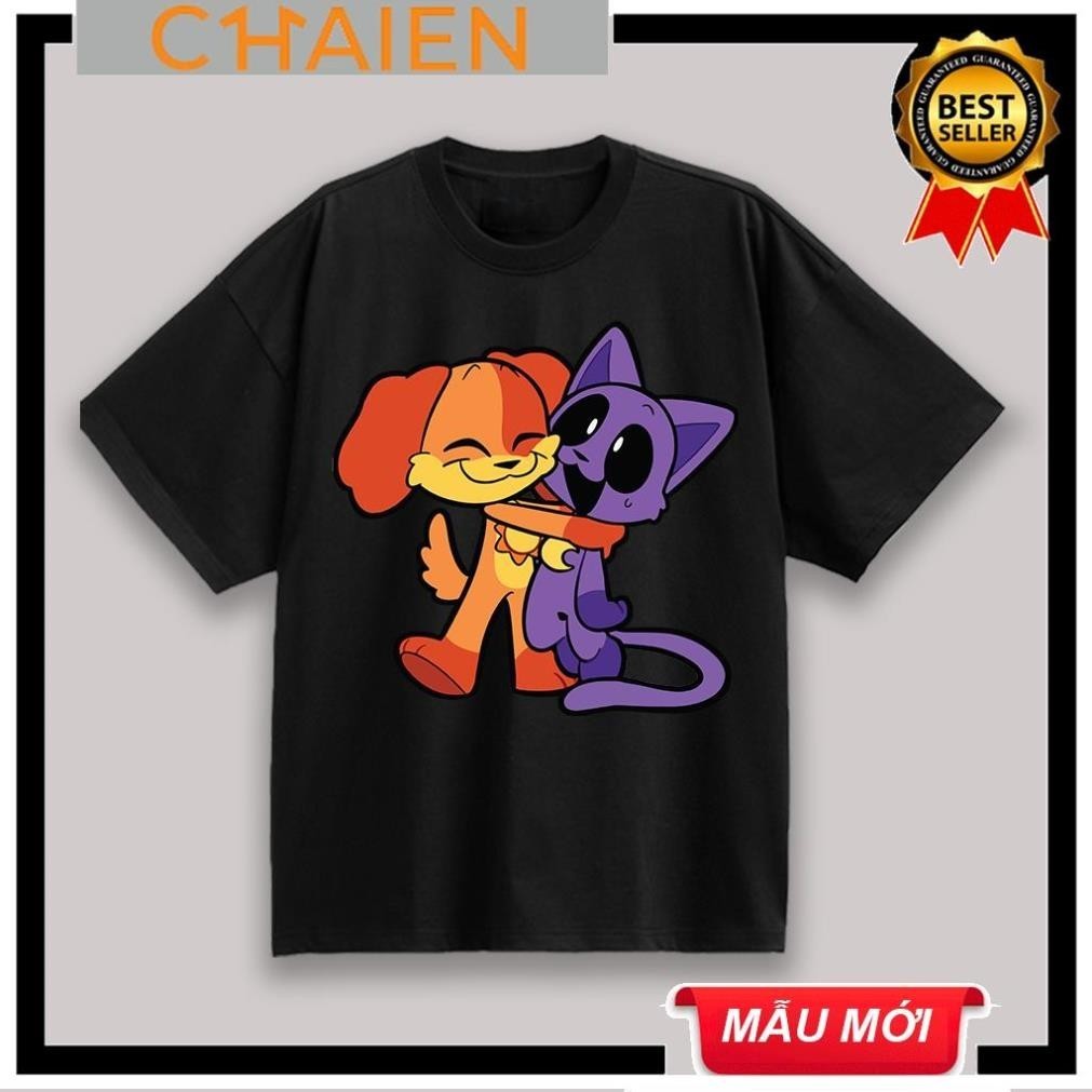 😆🙌 เสื้อยืดลายการ์ตูน Catnap x dogday 4 แบบผ้าไทย - Smiling Critters Poppy playtime 100-150