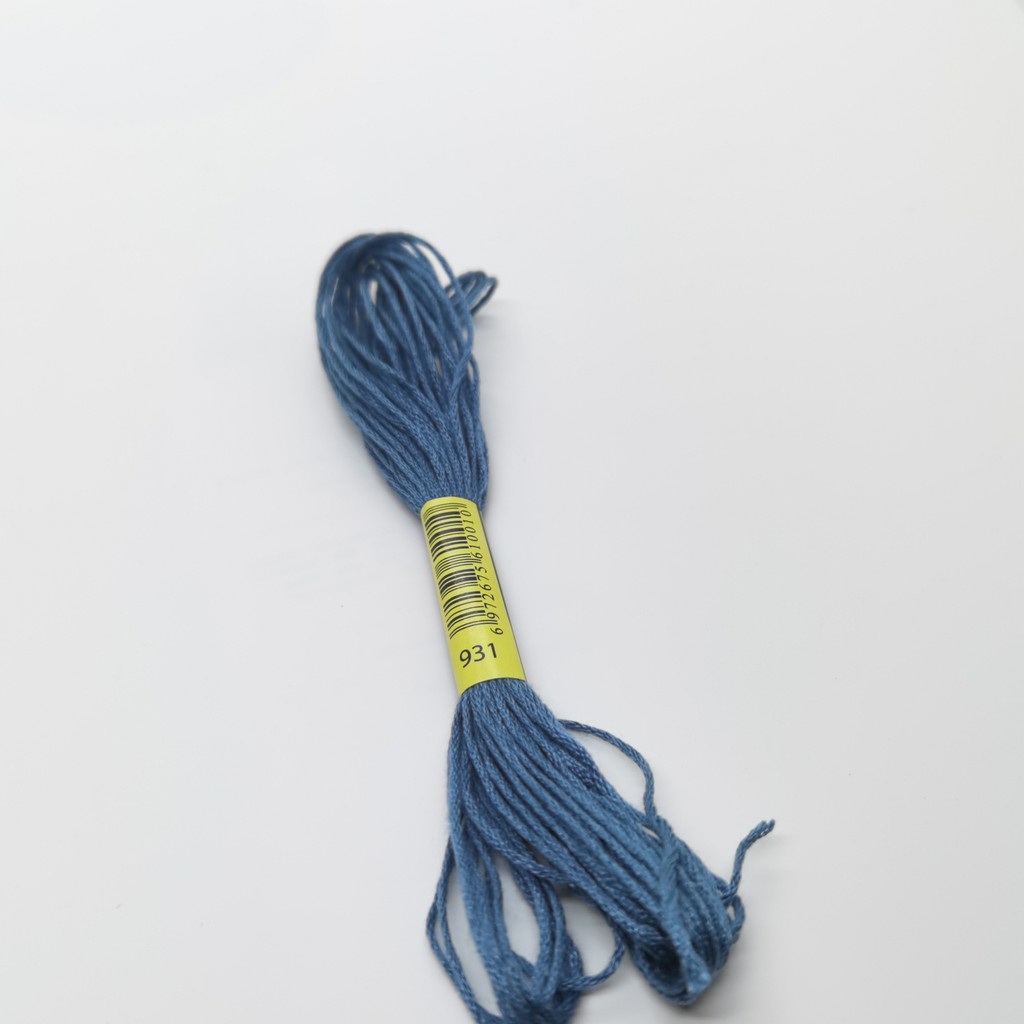 6 Skeins DMC 931 932 934 935 936 ด้าย Cross Stitch Premium Rainbow สีเย็บปักถักร้อยไหมขัดฟัน