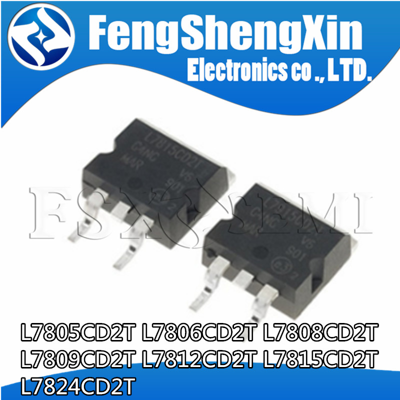 10 ชิ้น L7805C2T ถึง-263 L7805CD2T L7812CD2T L7812C2T L7806C2T L7806CD2T L7808C2T L7809C2T L7802T L7