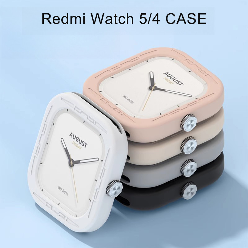 สําหรับ เรดมี่ ดู 5 เคสซิลิโคนกันชนอุปกรณ์เสริมนาฬิกาอัจฉริยะฝาครอบป้องกันสําหรับ เสี่ยวหมี่ เรดมี่ นาฬิกา 4 กรอบป้องกัน