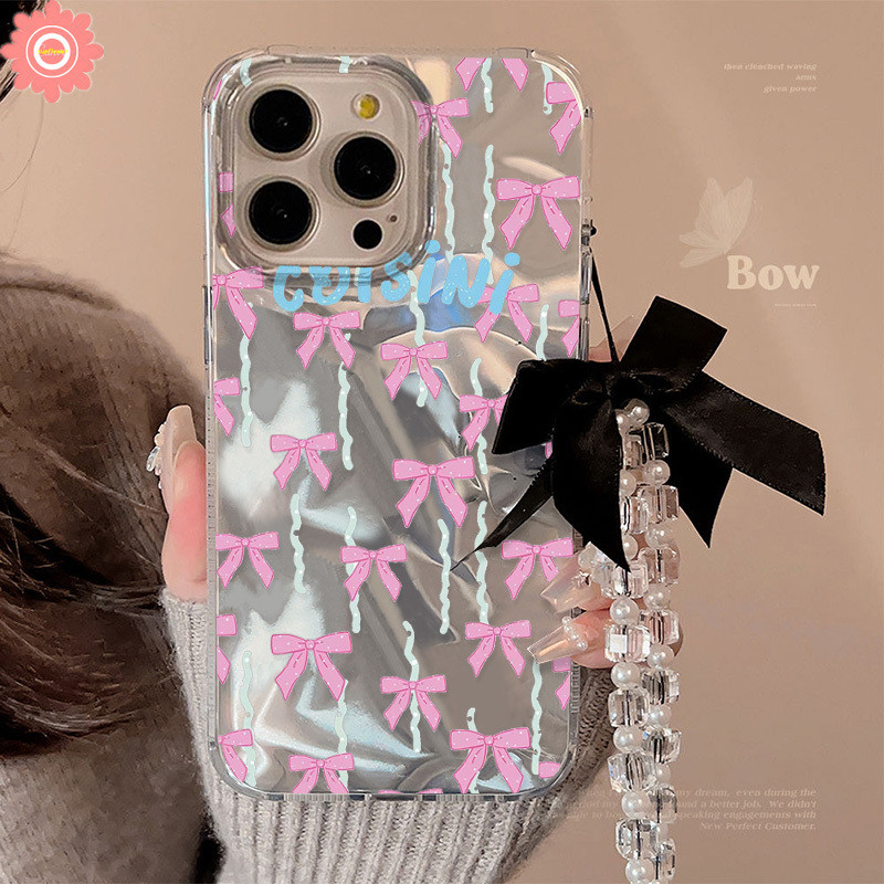 โรแมนติกหวานน่ารัก Bow Knot สําหรับ Redmi 13C 14C 13 A3 12C 10C 10 9C 10A 9T 9 9A A2 12 A1 หมายเหตุ 13 11s 11 9 12 10 10s 8 ro Max Poco M3 X6 Pro X6 Pro เคสสร้อยข้อมือสุดหรู