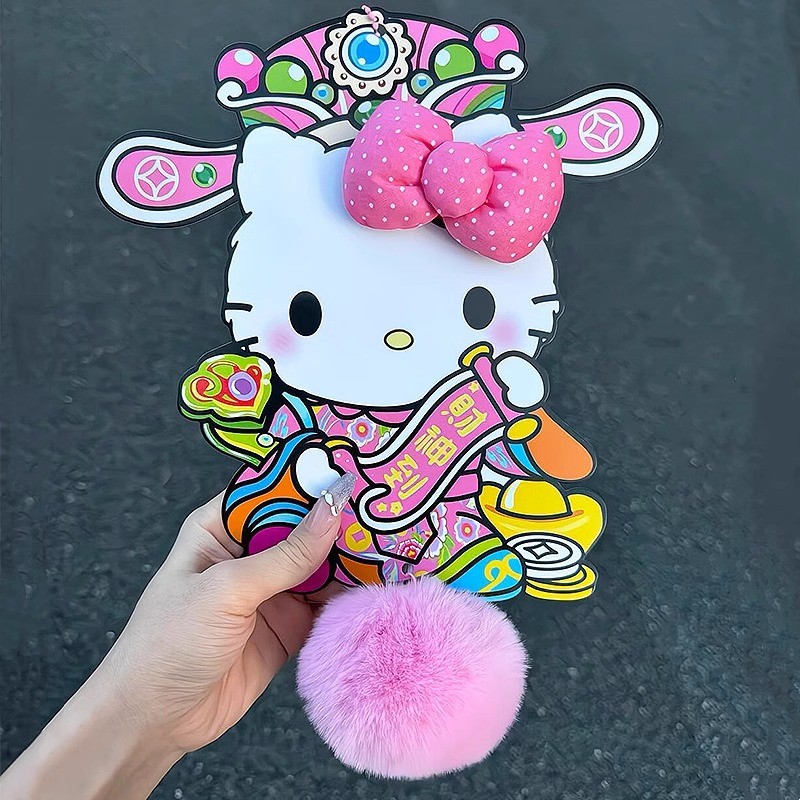จี้ห้อยประตูปีใหม่ Hello Kitty ปีใหม่ 2025 เทศกาลฤดูใบไม้ผลิ จี้งู การจัดวางบรรยากาศประตูปีใหม่ - รูปที่ 3