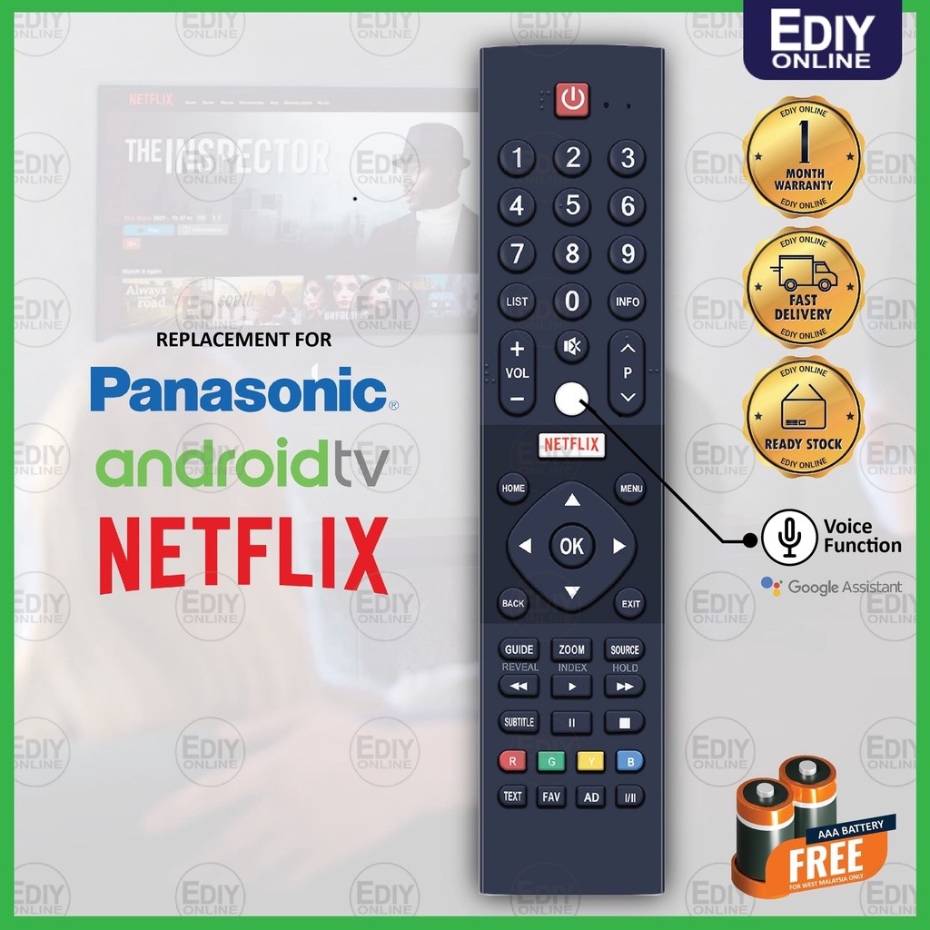 . สําหรับ P@n@sonic D10 Android สมาร์ททีวี Netflix Voice TH-32HS550 TH-43GX655DX/50HX650K/65HX740K T