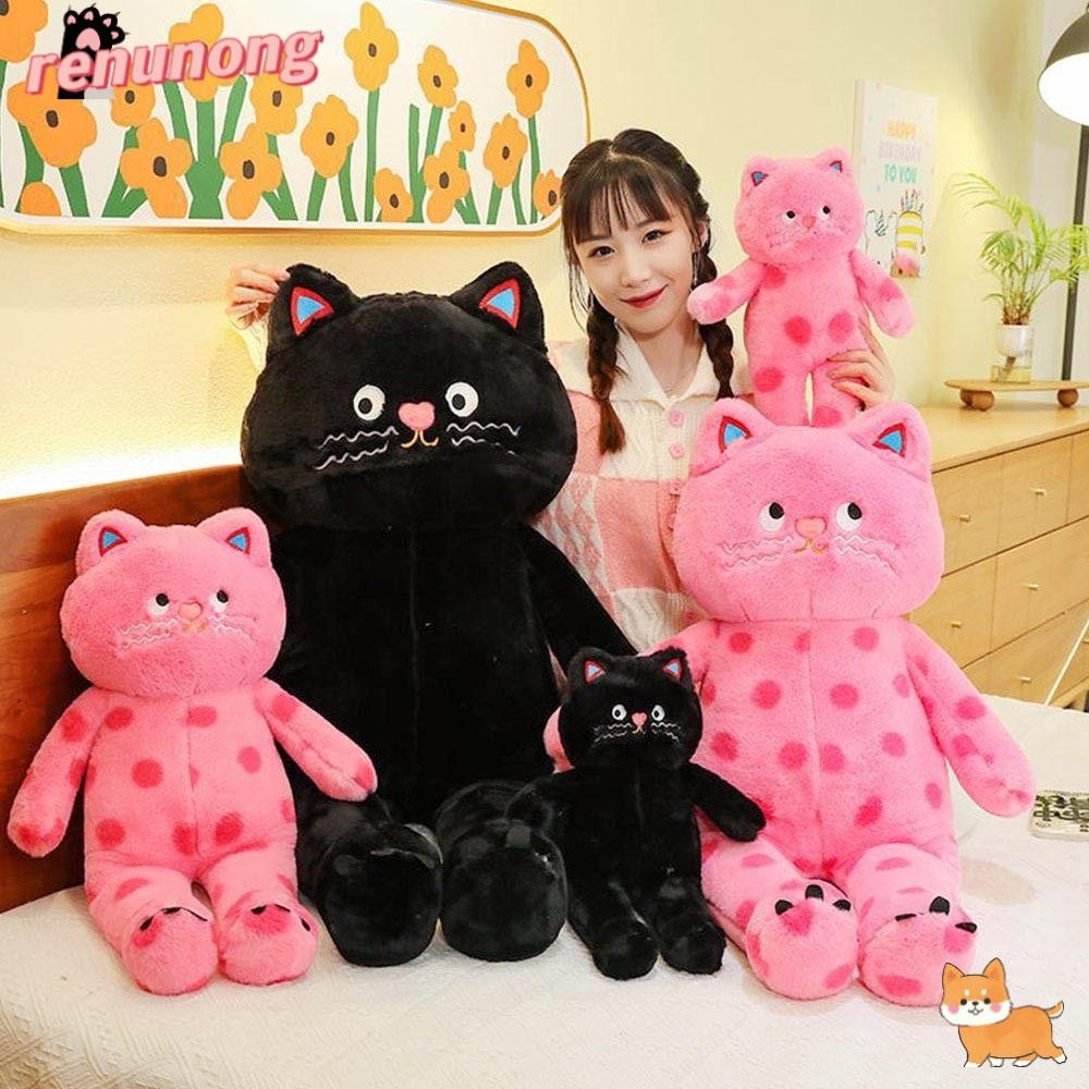 Renunong ตุ๊กตาสัตว์หมอน, 40 ซม.ตุ๊กตาแมวตุ๊กตา,แฟชั่นน่ารัก Polka Dot Cat Super Soft สัตว์ตุ๊กตาของเล่น Sleeping ของขวัญ