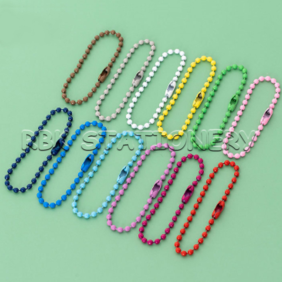 โซ่ไข่ปลาคละสี 10 ชิ้น/ห่อ อุปกรณ์ทำพวงกุญแจ อุปกรณ์ DIY