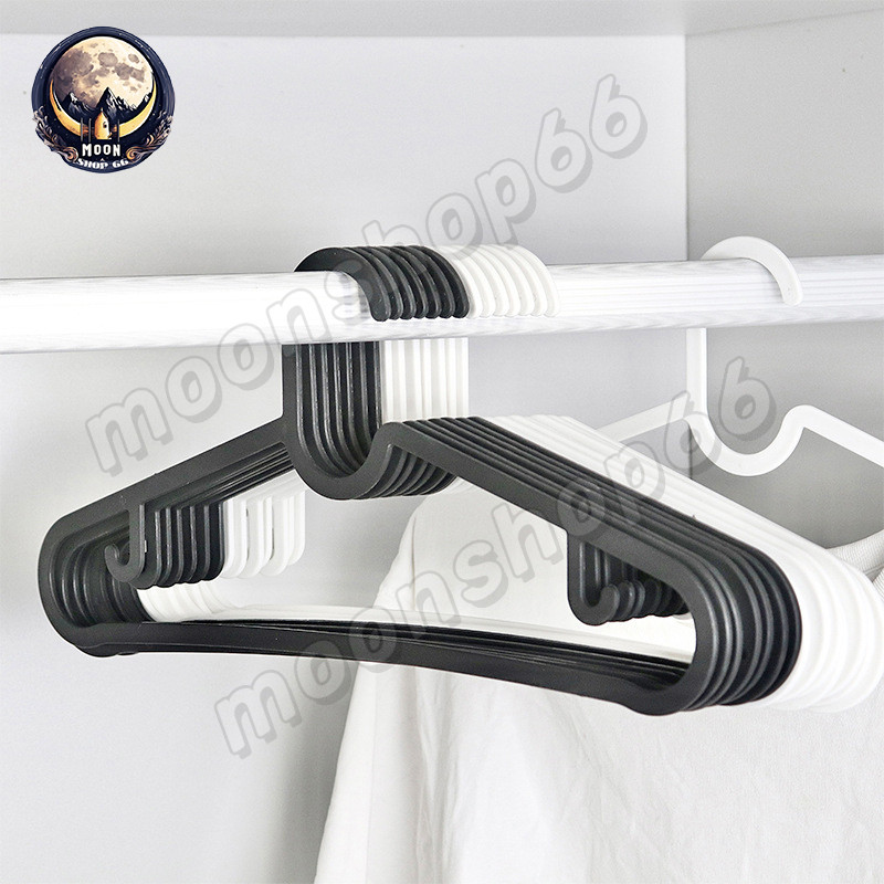 ไม้แขวนเสื้อ ไม้แขวนพลาสติก 5 ชิ้น เกรดห้าง หรูหรา ใหญ่ มินิมอล