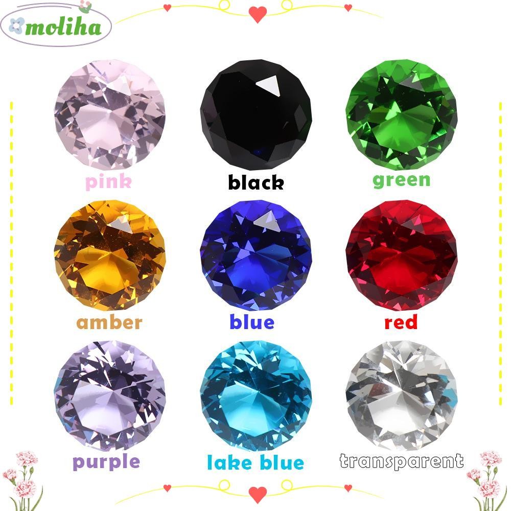 MOLIHA 30 มม.คริสตัลเพชรตกแต่งบ้านของขวัญโรแมนติกร้อน