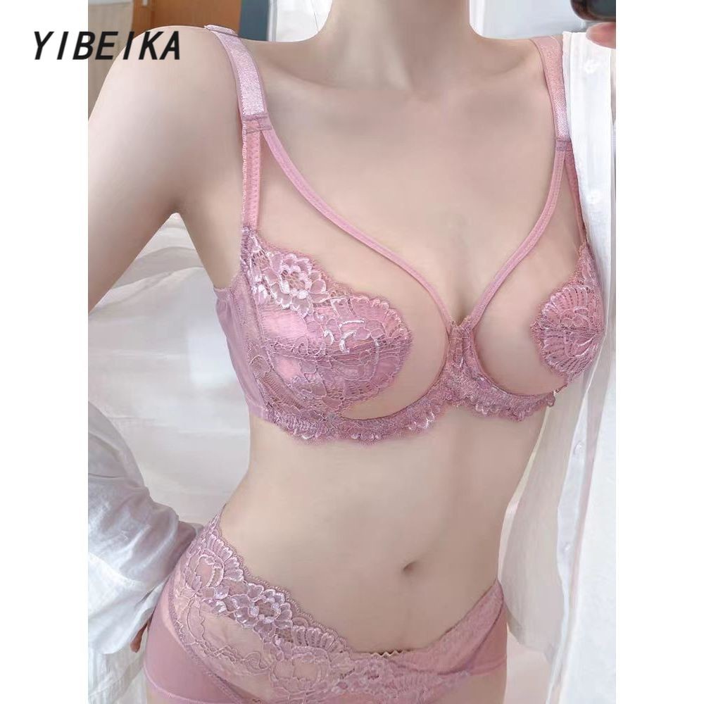 บรชั้นในยกทรง ลายลูกไม้สำหรับผู้หญิง คัพ 3/4 32ABCD-40BCD
