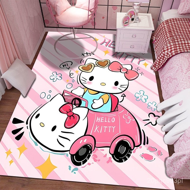 Hello Kitty Bling Bling Area Rug Carpet Team Logo Family Gift US Decor
