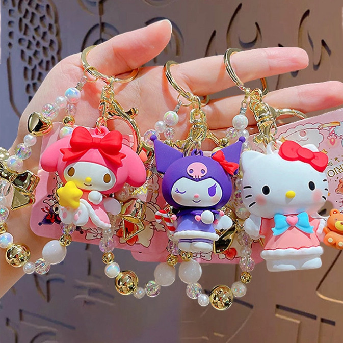 ของแท้ Sanrio Family Little Angel Series พวงกุญแจตุ๊กตาการ์ตูนกระเป๋านักเรียนเครื่องประดับของขวัญเล็กๆ