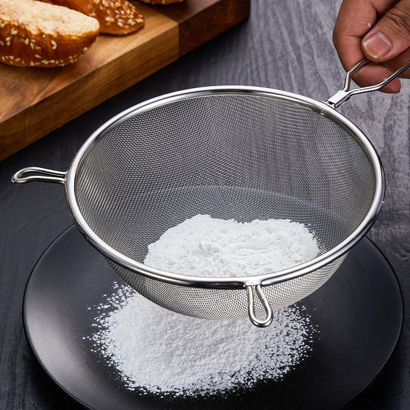 🔥ส่งฟรี🔥 สแตนเลสหนาพิเศษช้อนตักนมถั่วเหลืองกรองตาข่ายสำหรับน้ำผลไม้งาตะแกรงครัวบ้านตักก๋วยเตี๋ยว - รูปที่ 3