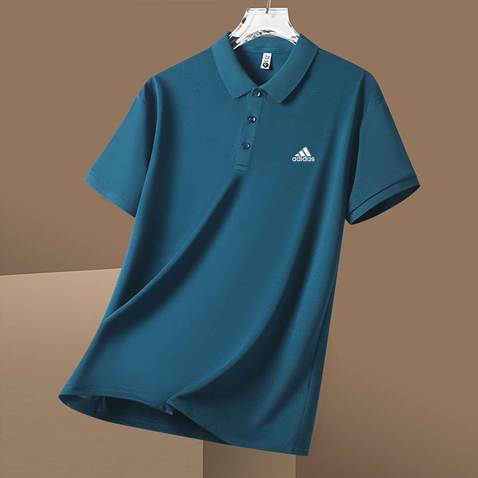 ADIDAS ม-5เอ็กซ์ล อาดิดาสเสื้อโปโลผ้าไหมน้ำแข็งแขนสั้น ทรงหลวม แห้งเร็ว เหมาะสำหรับสวมใส่วันทำงาน