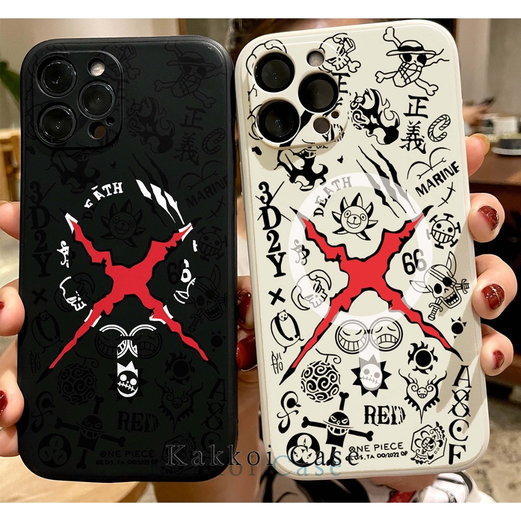 [PC] เคสสําหรับiPhone 15 14 13 12 11 Pro Max X Xr Xs 8 7 6 6s Plus Mini One Piece Mugiwara Luffy Sil