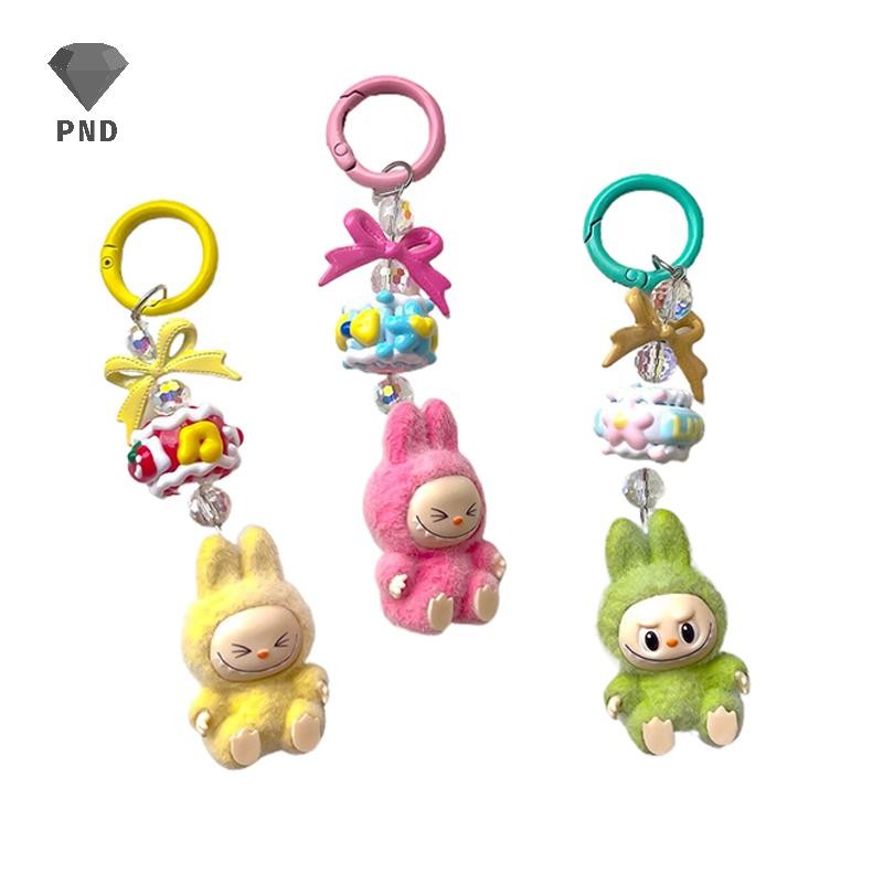 PND ตุ๊กตา Labubu น่ารัก สำหรับตกแต่งพวงกุญแจ สร้อยคอ หรือกระเป๋า พร้อมขายเป็นของขวัญ