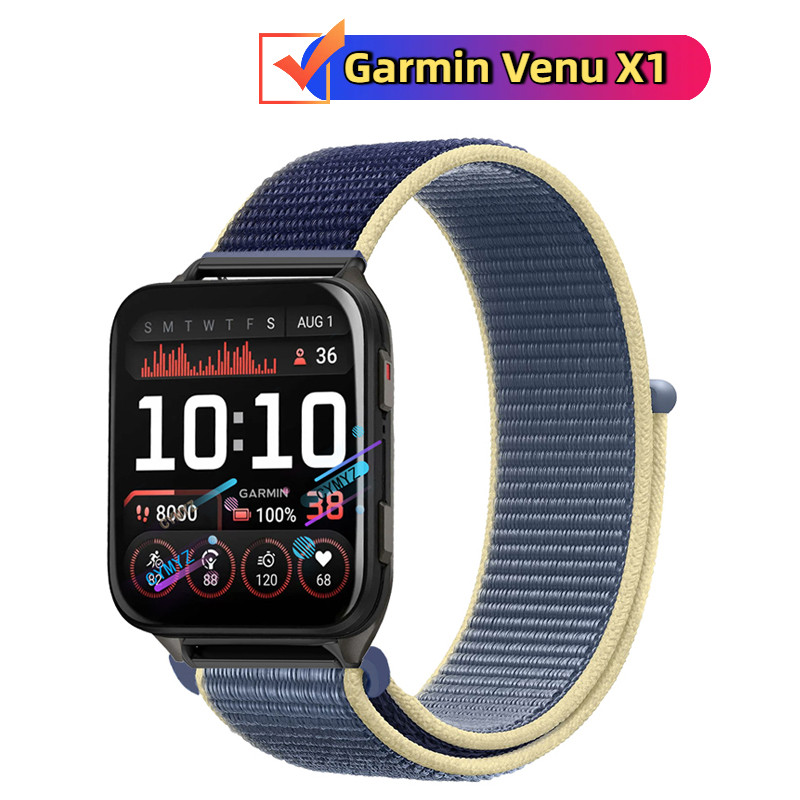 สาย Garmin Venu X1 สายไนลอนสําหรับ Garmin Venu X1 สายนาฬิกาอัจฉริยะ สายรัดข้อมือกีฬา