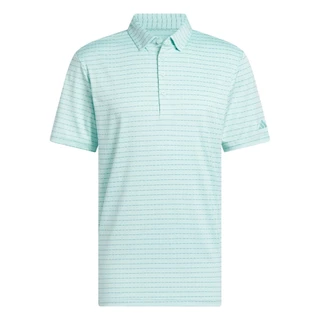 adidas กอล์ฟ เสื้อโปโล Ultimate365 Dash Stripe ผู้ชาย สีเทอร์คอยส์ JL5313