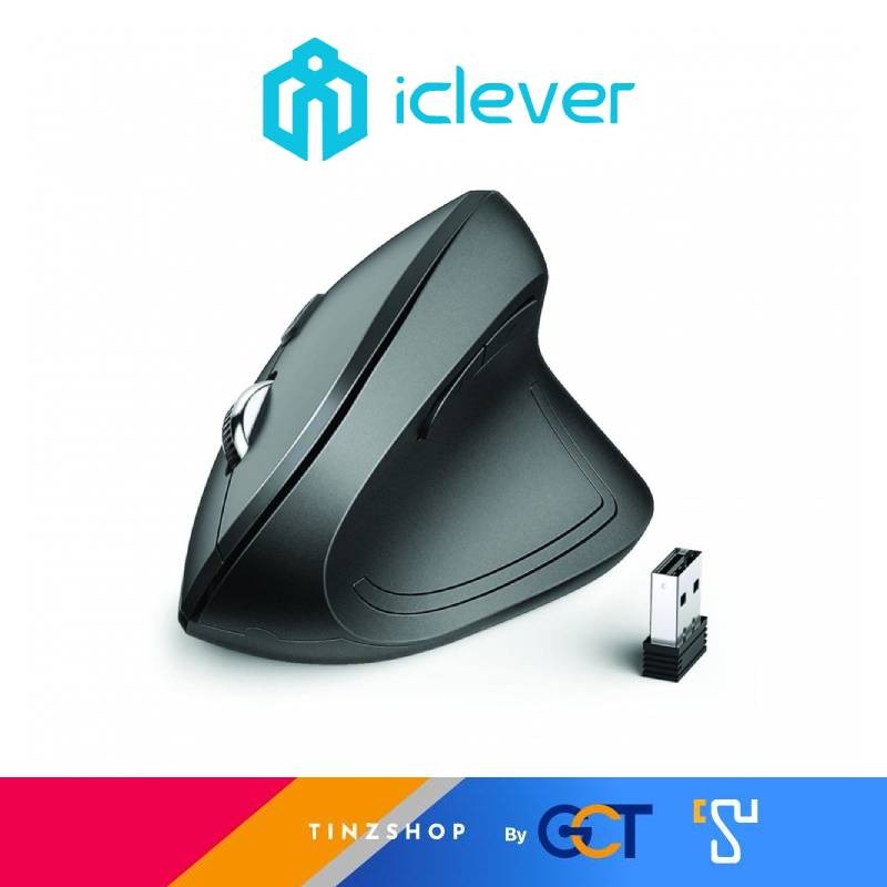 [Tinzshop]เมาส์ไร้สาย iClever WM101 Wireless Vertical Mouse 6 Buttons ลดอาการปวดและชาข้อมือได้จริง ป