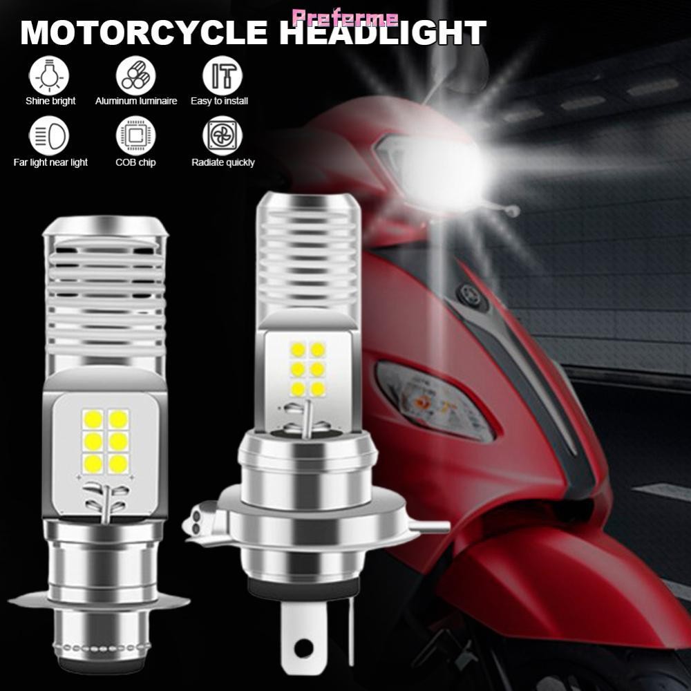 Preferme 1 PC P15D H4 LED ไฟหน้ารถจักรยานยนต์ Moto หลอดไฟสําหรับ MotorBike สกู๊ตเตอร์ ATV HeadLamp 9