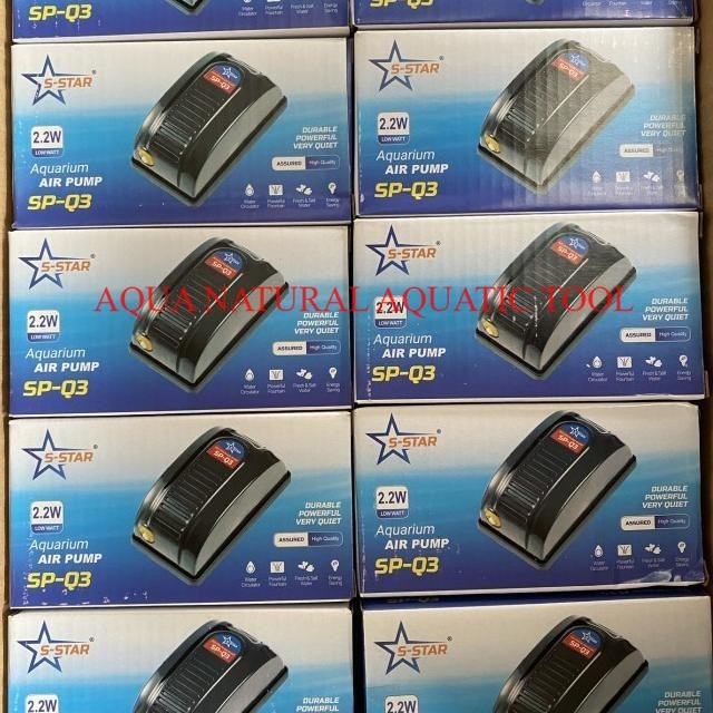 Aquarium air ปั๊ม Aerator SEA STAR SP Q 3 Q3 S STAR SP Q 3 Q3 หลุม 1 ออกใส่ Aquarium air bubble