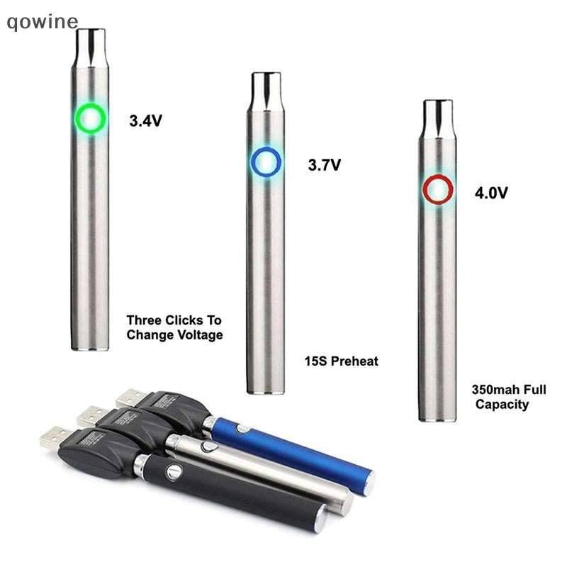 [qowine] 510 Thread Battery Cart Pen ปรับแรงดันไฟฟ้าได้ Smart Power Penpatible พร้อมตลับหมึก, ชุดหัวแร้งพร้อมการชาร์จ USB TH