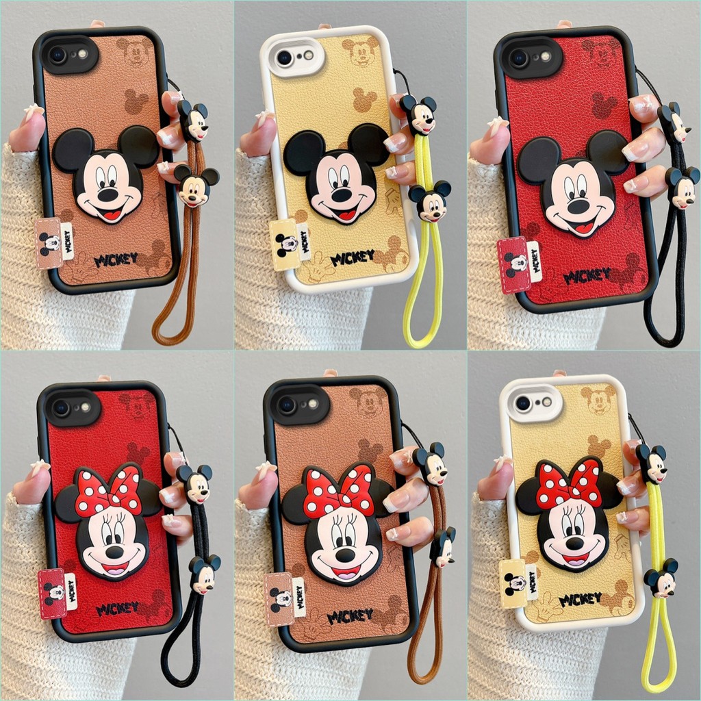 เคส iPhone 6 6S 7 8 PLUS หนังน่ารักอะนิเมะซิลิโคนนุ่มกรณีโทรศัพท์