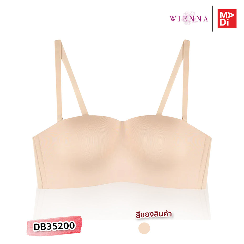 Wienna เสื้อในไร้โครง ถอดสายได้ เพิ่มขอบยางด้านหลัง ช่วยให้ยึดเกาะให้มั่นใจ (STRAPLESS BRA) DB35200 — صورة 2