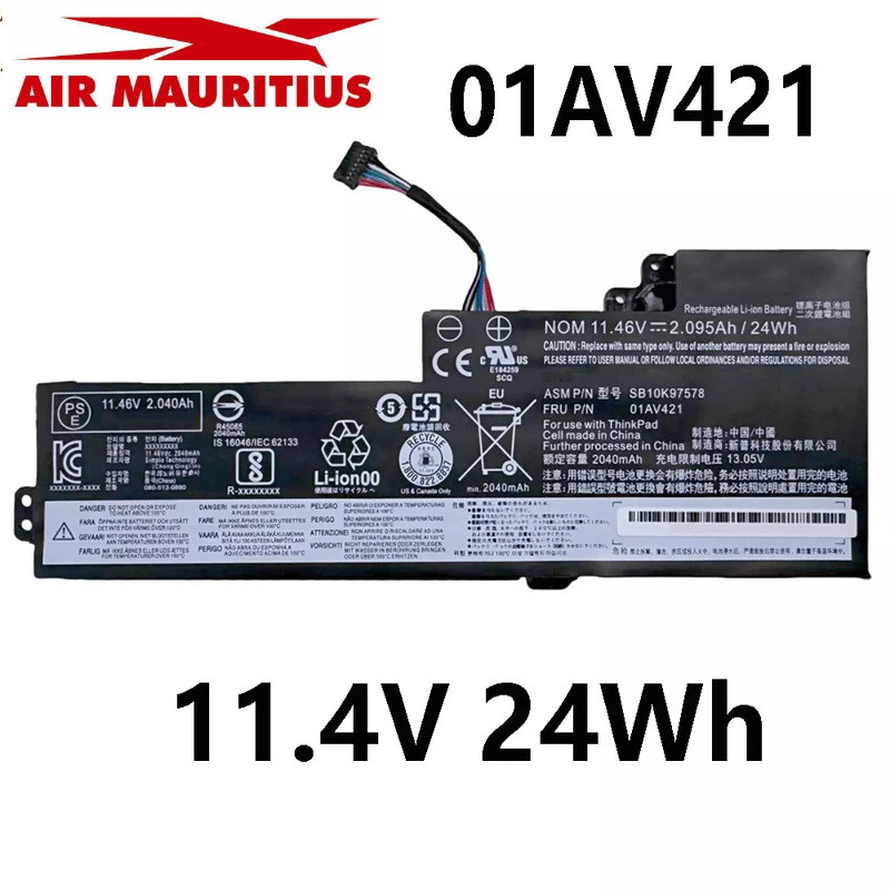 01av421 11.4โวลต์24WH แบตเตอรี่แล็ปท็อปสำหรับ Lenovo T hink P AD t480 T470 A485 tp25ชุด01av419 01av4