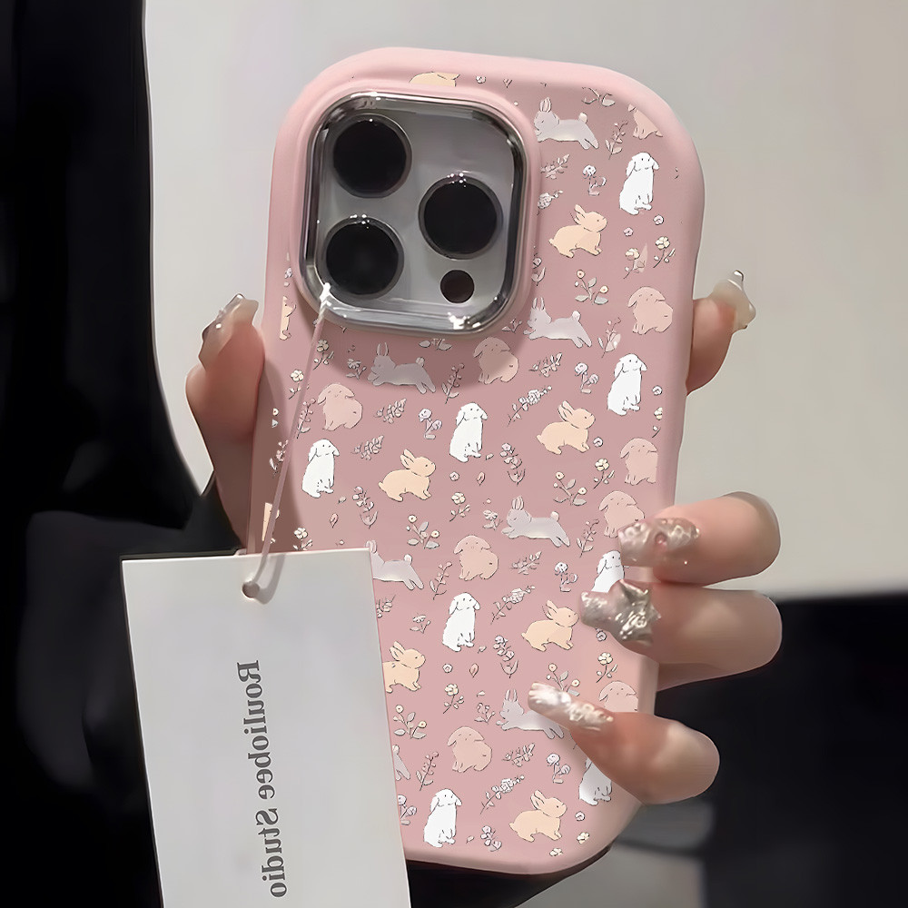 Case เคส Samsung A07 A17 A56 A36 A05S A05 A06 A35 A55 A15 A54 A26 A16 A25 การ์ตูน เลนส์โลหะชุบไฟฟ้า หรูหรา เรียบง่า