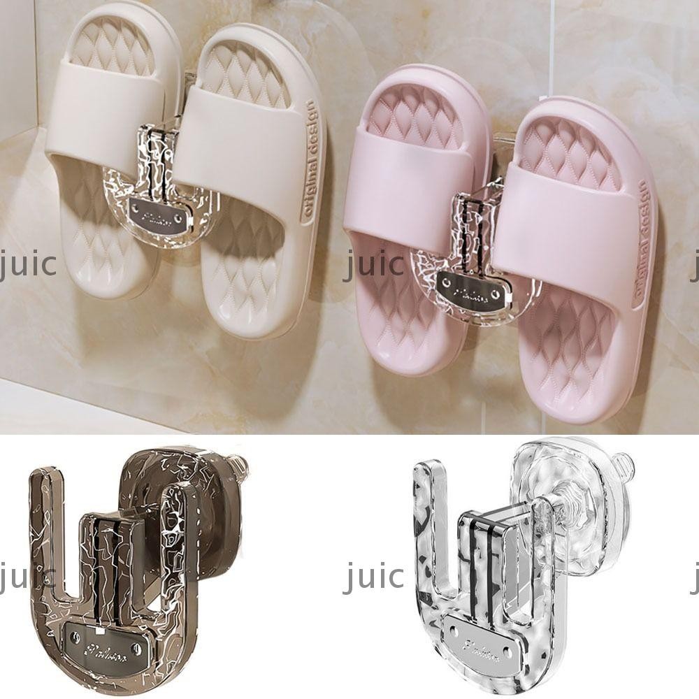 Juic ที่แขวนรองเท้าแตะแบบดูด, ตะขอแขวนเก็บของในห้องน้ําประหยัดพื้นที่ติดผนัง, ทนทาน U-รูป Punch-Free Shoe Storage Rack Holder สําหรับรองเท้าแตะรองเท้า
