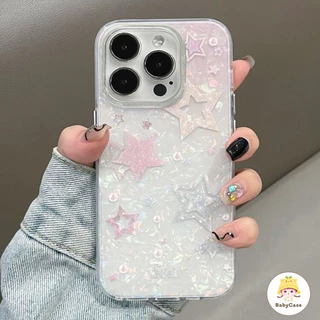 เคสไอโฟน 7Plus สำหรับ iPhone 16 11 15 13 12 14 Pro Max 16 7 8 15 14 Plus XR X XS Max รูปแบบเปลือกหอยสดสดสดแสนโรแมนติก