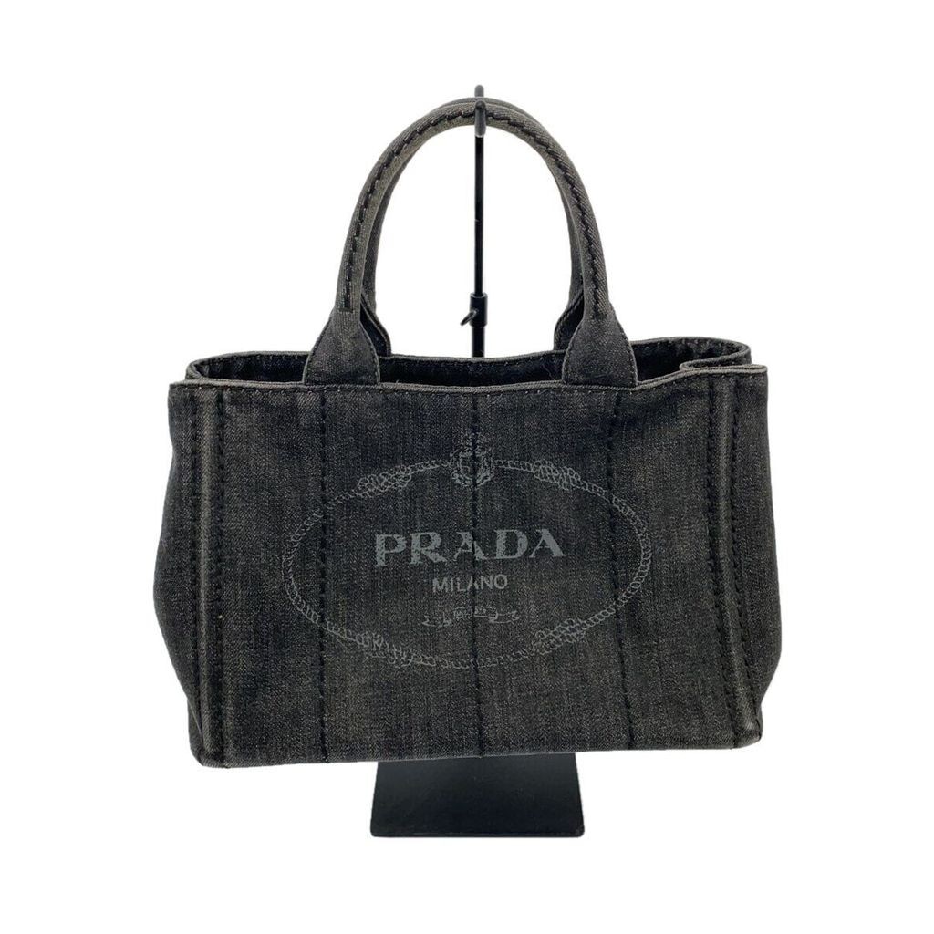 Prada TOTE BAG DENIM BLK SOLID ส่งตรงจากญี่ปุ่น มือสอง
