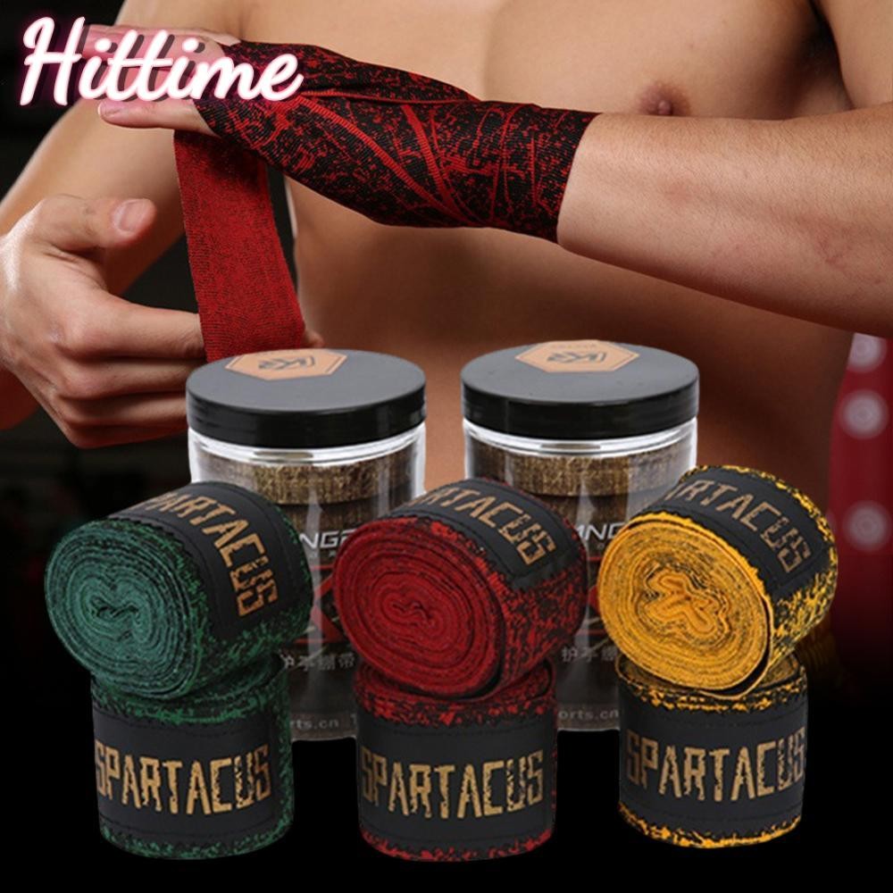 Hittime 2PCS 3M/5Mมวยผ้าพันแผลมือทําด้วยผ้าขนสัตว์ยืดสูงเทปมือกีฬาอุปกรณ์ป้องกันC9H8