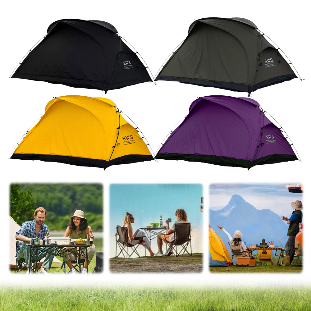 เต็นท์ตั้งแคมป์กลางแจ้งพร้อมมุ้งกันยุงเต็นท์นอนคู่กันน้ําสําหรับเดินป่า