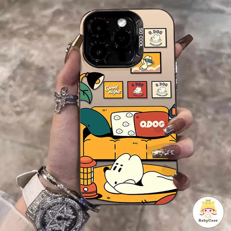 การ์ตูนน่ารักลูกสุนัขตลกนุ่ม เคส iPhone 16 11 13 15 12 14 Pro Max 8Plus 7Plus XR 7 16 8 15 14 Plus X XS Max SE 2020