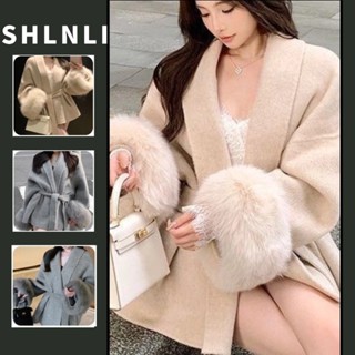 ฤดูใบไม้ร่วงและฤดูหนาวของผู้หญิงสายรัดคอวีสลิมฟิตเสื้อแขนโคม…