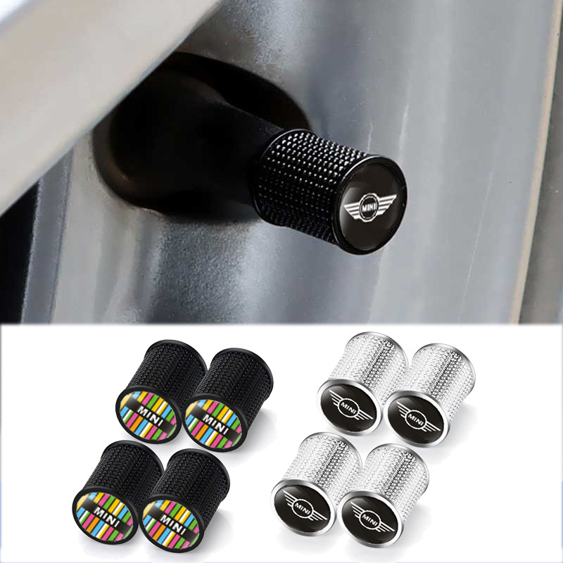 4 ชิ้น/เซ็ตรถวาล์ว Stem Cap สําหรับ MINI Cooper R56 R52 JCW R53 R55 Countryman ล้อยางตกแต่ง