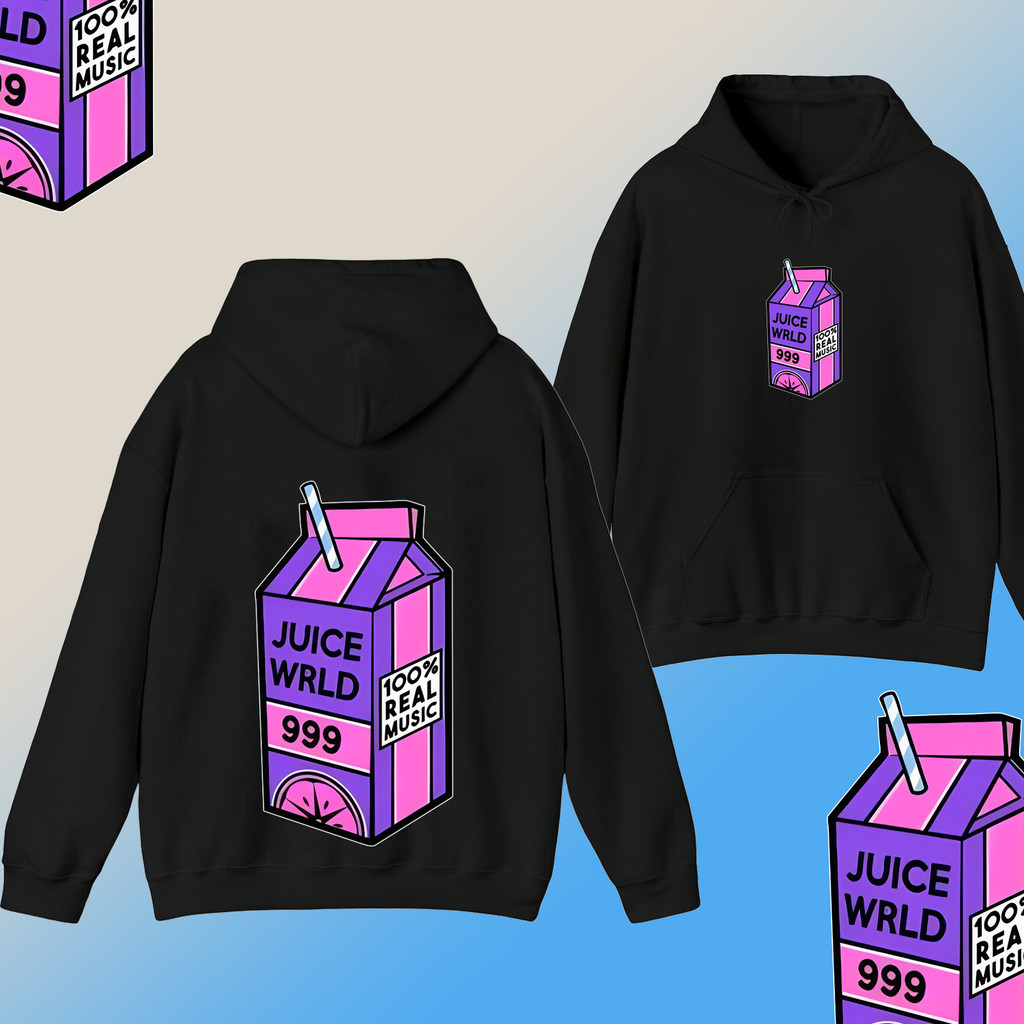 JUICE Wrld สตรีทแวร์ JUICE Wrld แฟชั่นพิมพ์ Trap Rainbow Fault M-3xl Unisex