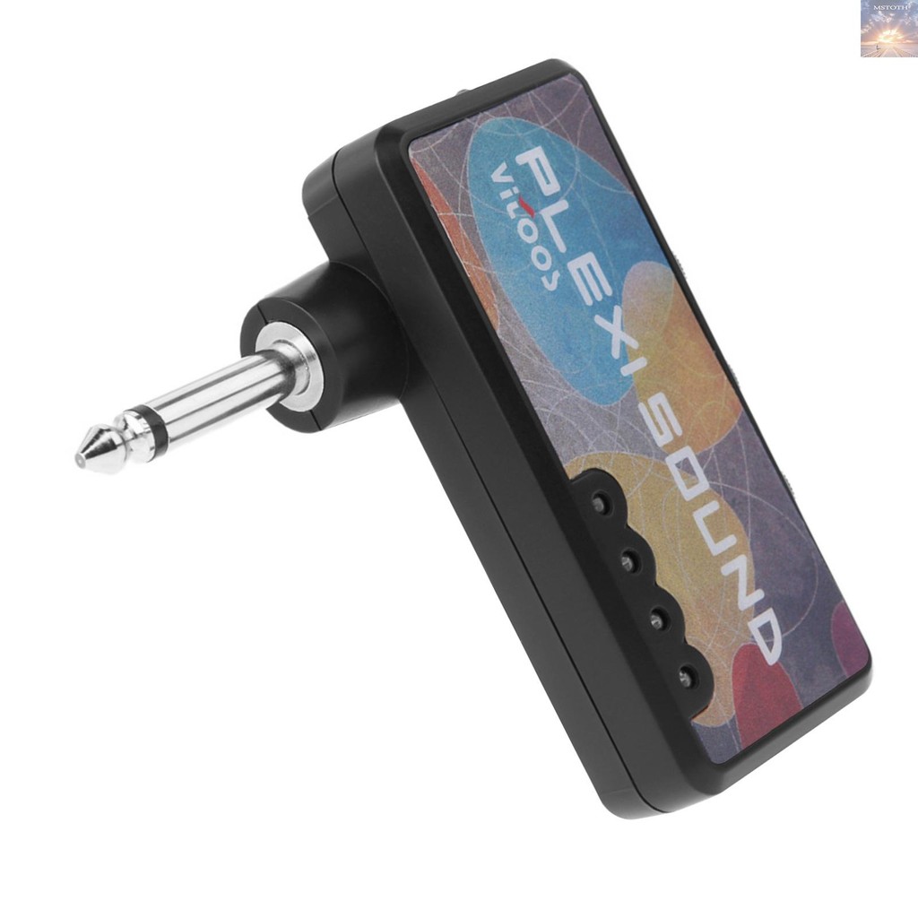 Vitoos ปลั๊กกีตาร์ไฟฟ้ามินิหูฟังเครื่องขยายเสียง Plexi Sound ขนาดกะทัดรัดแบบพกพา