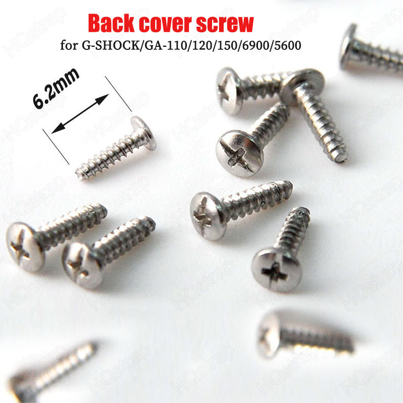 5 ชิ้นปกหลังสกรูสําหรับ for G-SHOCK/GA-110/120/150/6900/5600 สกรูนาฬิกาสแตนเลสเงินนาฬิกาซ่อมเครื่องมือ