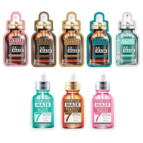 Rojukiss โรจูคิส Mask มาส์กหน้า เซรั่มสูตรเข้มข้น 25 ml. 5X Intensive Mask แผ่นมาส์กหน้า