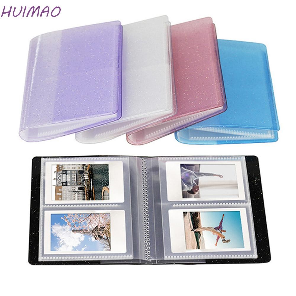 Huimao การ์ด Mini Holder Card Sleeve การ์ด LOMO Bling Cover 64 ความจุฝาครอบใสสต็อกการ์ด
