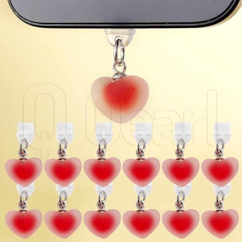 10/2/1 ชิ้น Gradient Love โทรศัพท์ Type-C Dustplugs - อินเทอร์เฟซโทรศัพท์ฝาครอบกันฝุ่น - พอร์ตชาร์จโทรศัพท์ Anti Dust Stopper - แจ็คโทรศัพท์ปลั๊กฝุ่นจี้หัวใจ - อุปกรณ์เสริมโทรศัพท์