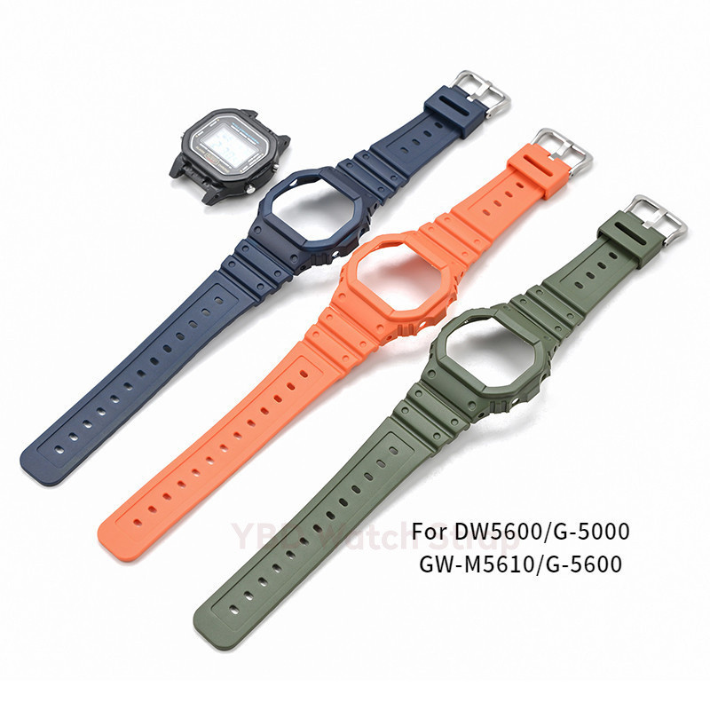 สายรัดเรซินสี่เหลี่ยมขนาด 16 มม. (DW5600HR/GW-M5610/GW-B5600) - สายรัดและสไตล์เคสเสริมแบบแมตต์ราคาปร