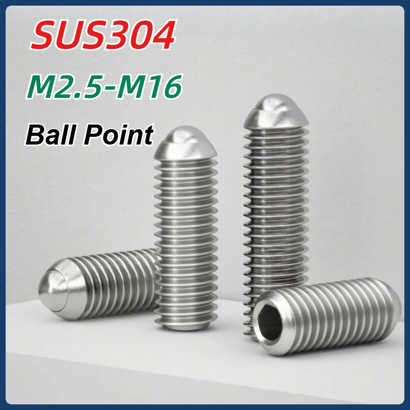 [MX1]สกรู ตัวหนอน ปลายลูกปืน บอลสปริง หัวกดสปริง สแตนเลส 304 เกลียวมิล / Ball Spring Plunger / 304 สแตนเลสสตีลกระชับลูกบอล Fixing Machine เมตร M2.5-M16 Ball ตําแหน่งหยุดสกรูคลื่นกระชับ